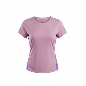 Nike Pink and Purple Fitted Short Sleeve Tee, Size Small